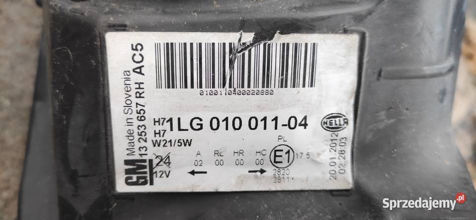 OPEL ASTRA IV 4 J PRAWA LAMPA PRZÓD REFLEKTOR lampy przednie Oświetlenie Lublin