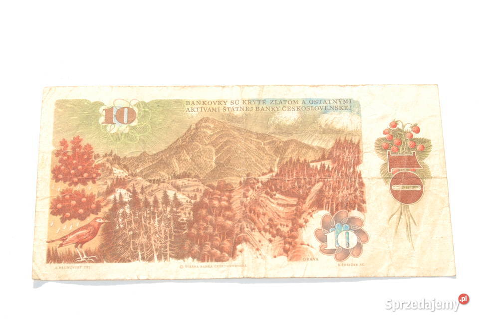 Stary banknot 10 koron Czechosłowacja 1986 antyk śląskie Cieszyn