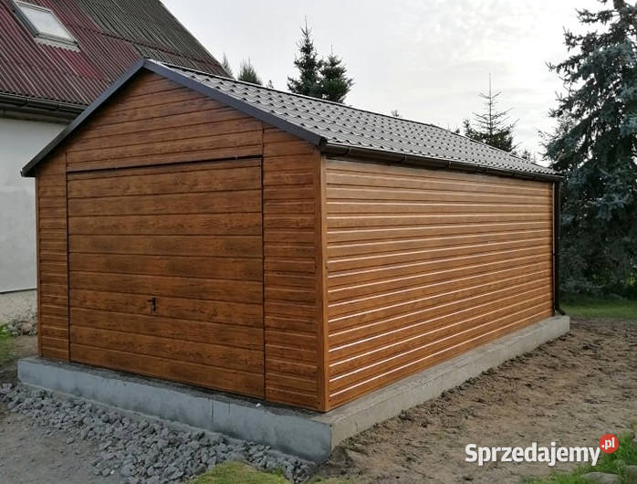 Garaż Blaszany Drewnopodobny Garaże Blaszane 12m2 Sprzedaż