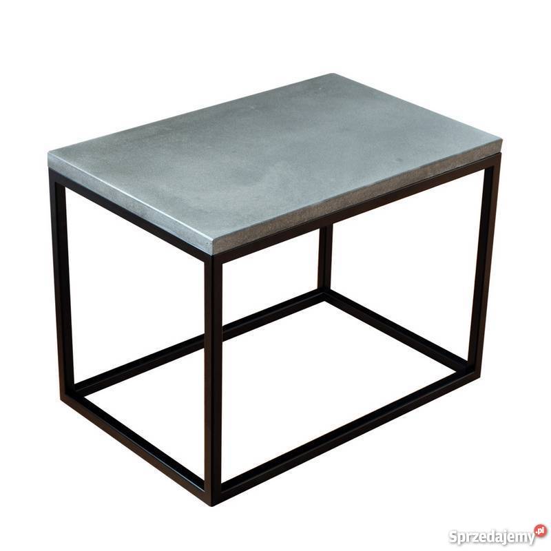 BETONOWY stolik kawowy z blatem z prawdziwego betonu 50x50