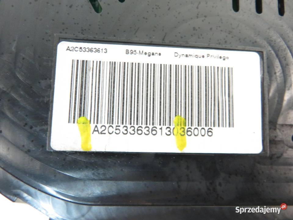 LICZNIK RENAULT MEGANE III 16 16V A2C53363613 Liczniki i zegary