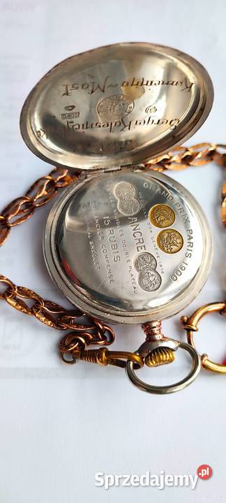 zegarek kieszonkowy srebrny pr0800 ZENITH z