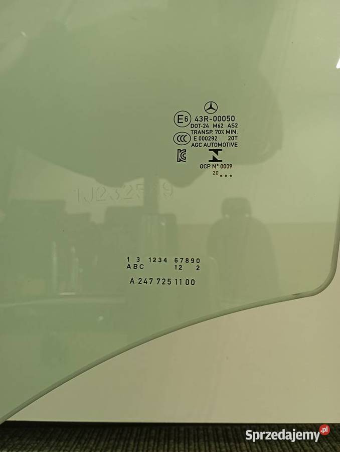 MERCEDES KLASAB W247 SZYBA DRZWI LEWY PRZÓD Boczne (drzwi) Wrocław sprzedam