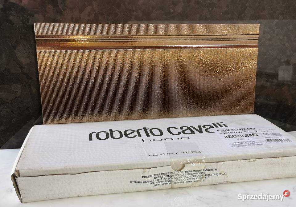 Płytki ROBERTO CAVALLI 165X40 ALzata Oro Dekor Poskwitów