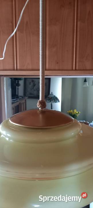 Wisząca lampa Art Deco Ładny duży klosz ampla 2