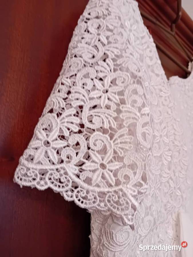 suknia ślubna puszystej pani tuszująca Warszawa sprzedam