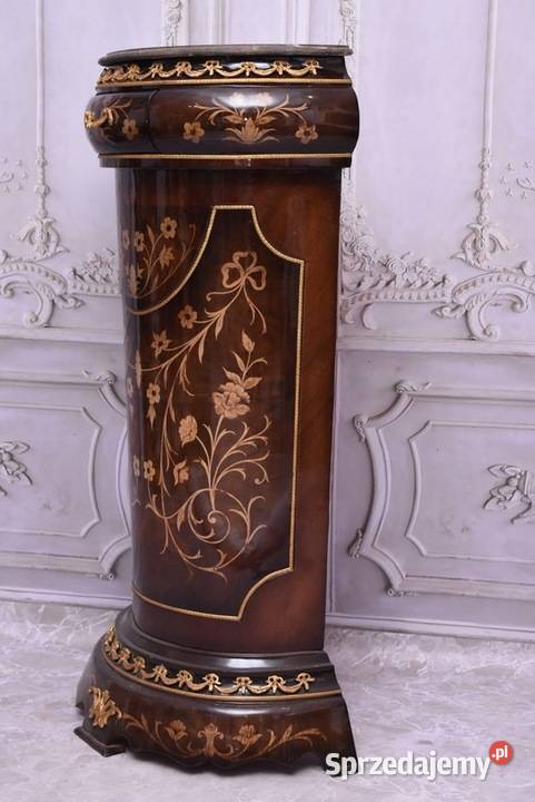 Piękna Drewniana Brzuchata Komoda Blat Marmur Kraków