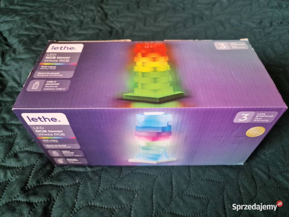 NOWA Lampa LED RGB LETHE reaguje na dźwięk