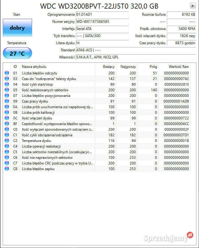 Dysk 25 120250320 GB WD Toshiba HGST Samsung Komputery i Akcesoria