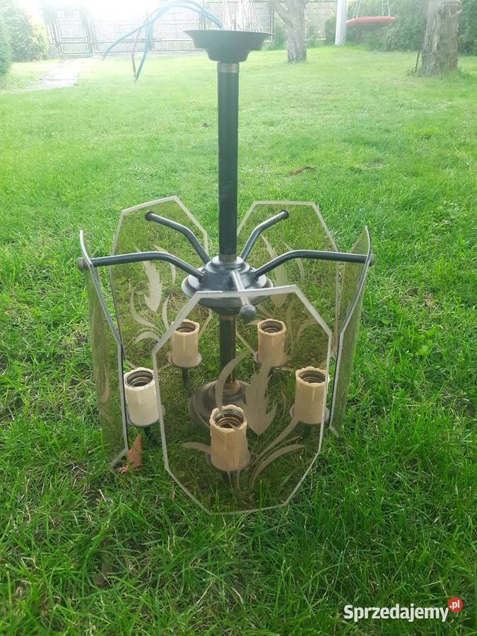 Lampa sufitowa żyrandol z prl Trzebinia