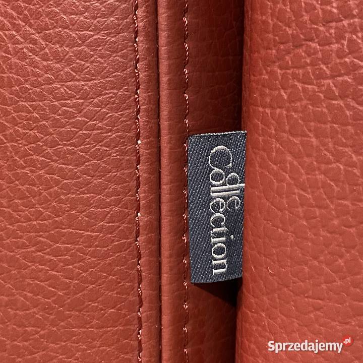 Czerwona skórzana sofa dwuosobowa z funkcją Gryfice