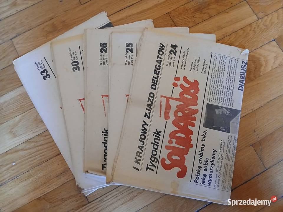 Tygodnik SOLIDARNOŚĆ z 1981 roku Numery Bydgoszcz