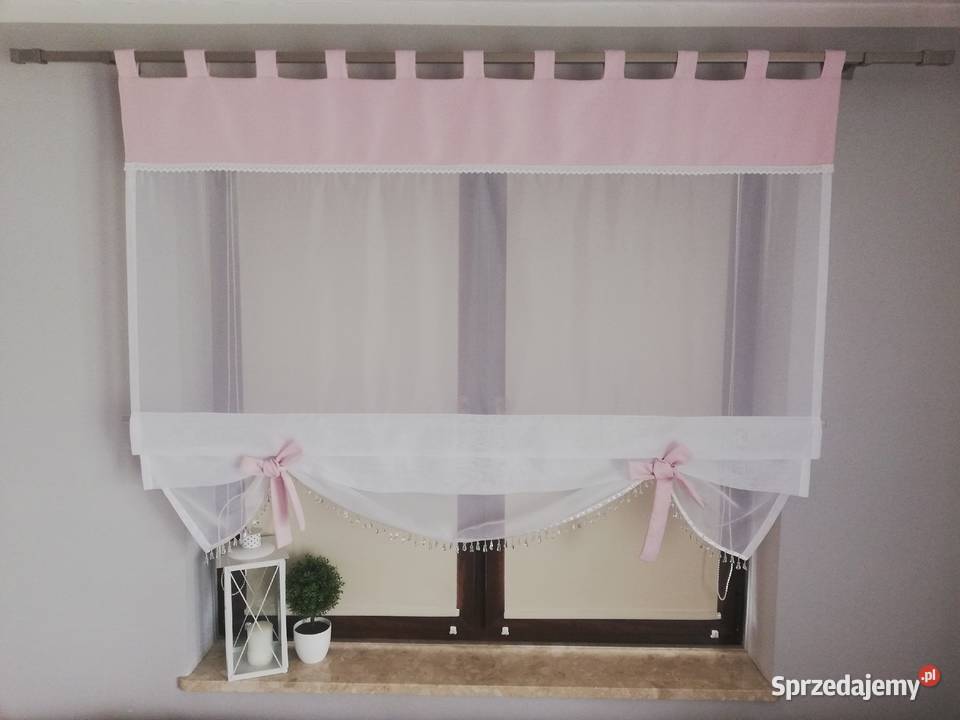 Firany panele roletki odcienie różowego