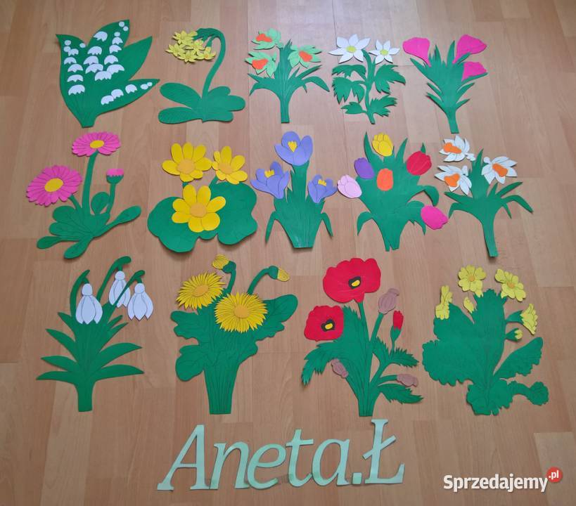 Dekoracje wiosenno letnie kwiaty z brystolu Pozostałe Ryki