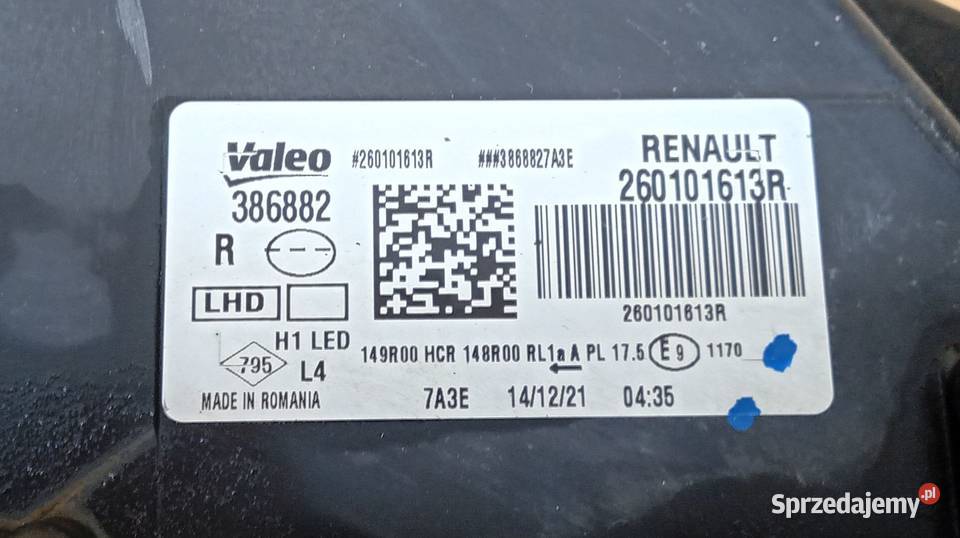 Dacia Duster II Lift Full Led reflektor lampa wielkopolskie Przeźmierowo