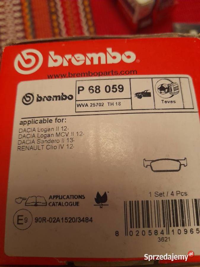 Klocki hamulcowe Brembo P 68 059 przód Dacia Kraków