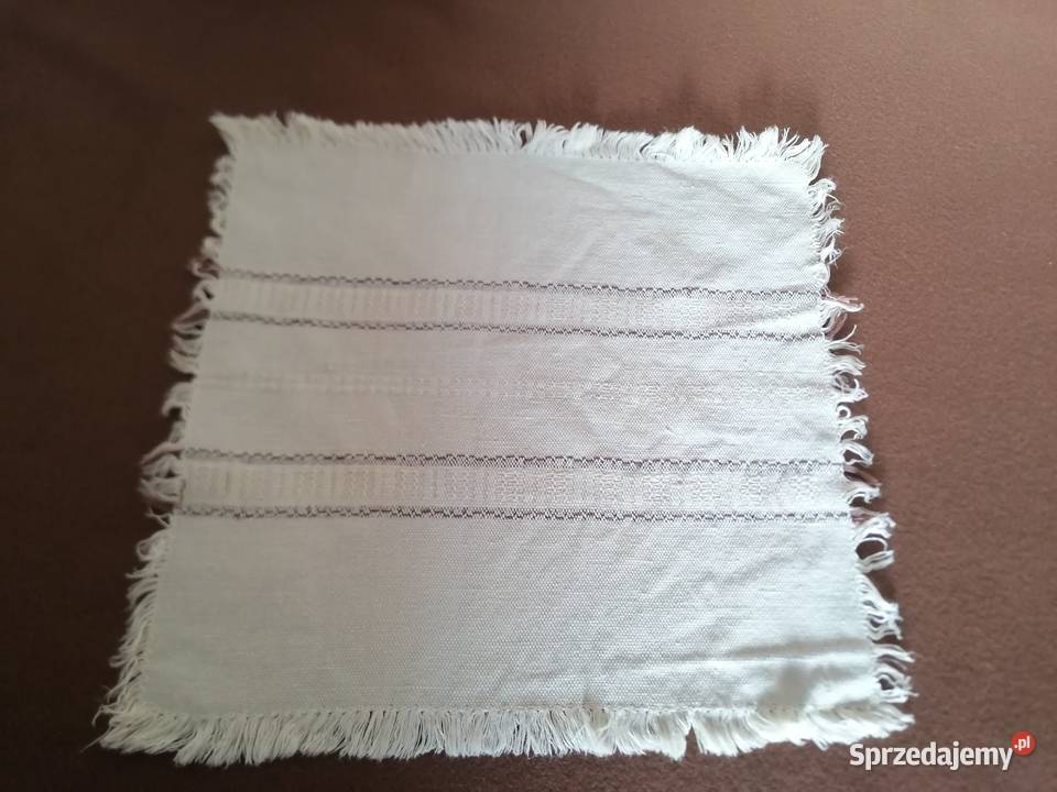 Serwetka lniana z frędzelkamiKwadratowa Serwety i serwetki