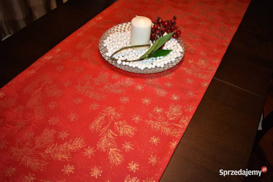 Bieżnik Świąteczny dwustronny Plamoodporny 50 x podlaskie Stare Kupiski