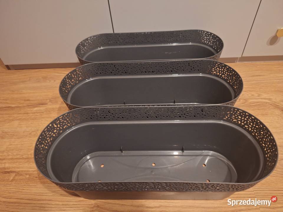 3x Skrzynie balkonowekwietniki sprzedam