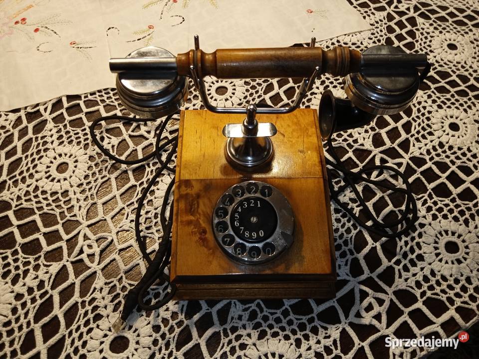 Telefon drewniany retro podlaskie