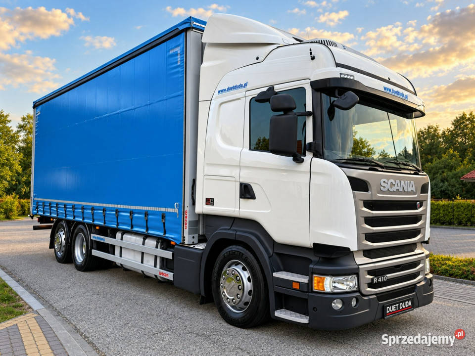 Scania R410 bez EGR Zabudowa Wecon Firana DŁ770 bluetooth Widełki