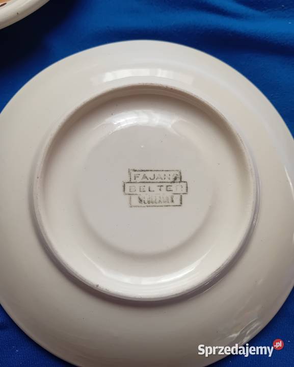 Zestaw 3 fajansowych ręcznie malowanych Porcelana i szkło Koźminek