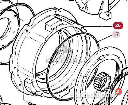 Massey Ferguson 3690 Obudowa Sprzęgła Dynashift wielkopolskie Jastrzębniki