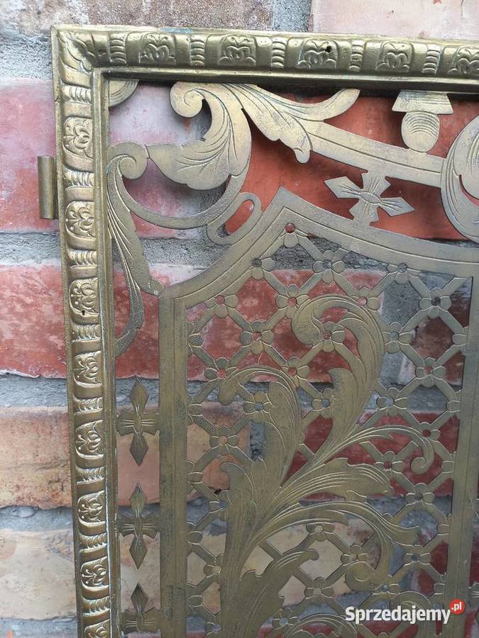 Drzwiczki metalowe Mosiężne złoty kolor okno Antyki, Sztuka, Kolekcje sprzedam