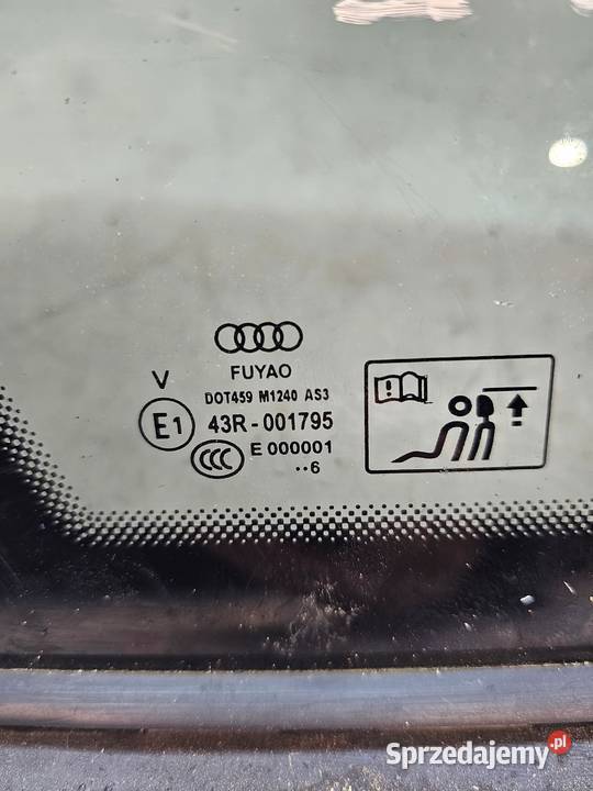 SZYBA KAROSERYJNA LEWY TYŁ AUDI A4 B9 8W9 2016R śląskie Przystajń sprzedam