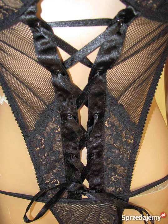 Seksowne koronkowe body czarnym kolorze r38 Zamość sprzedam