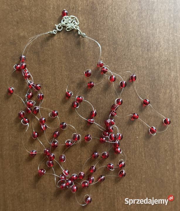 naszyjnik czerwony bransoletka Rzeszów