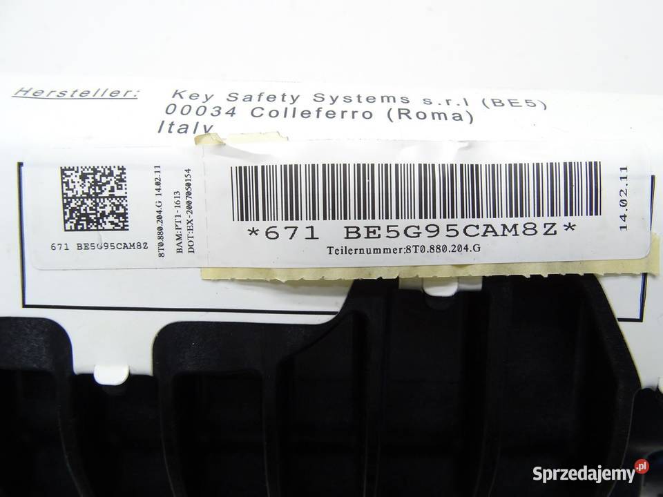 PODUSZKA POWIETRZNA AIRBAG PASAŻERA 8T0880204G