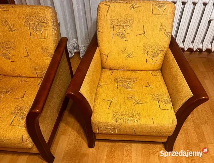 Wypoczynek wersalka rozkładana 2 fotele Stan pomorskie