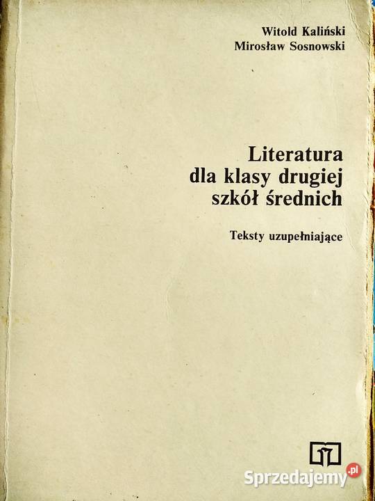 Literatura dla klasy drugiej szkół średnich polski antykwari