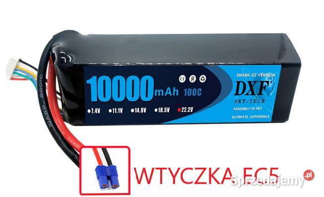 Bateria LiPo DXF 10 000 mAh 6S 222V 100C XT60 podkarpackie Przemyśl