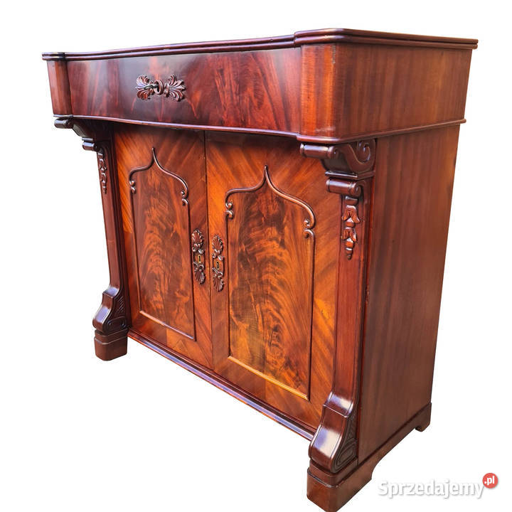 MAHONIOWA SZAFKA KONSOLA EKLEKTYCZNA