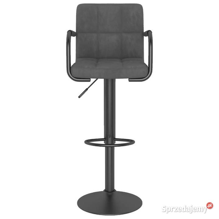 Hoker ciemnoszary obity aksamitem WM334649