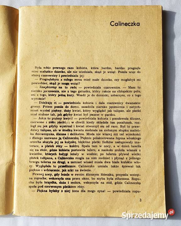 CALINECZKA i inne baśnie J Ch Andersen Hajnówka sprzedam