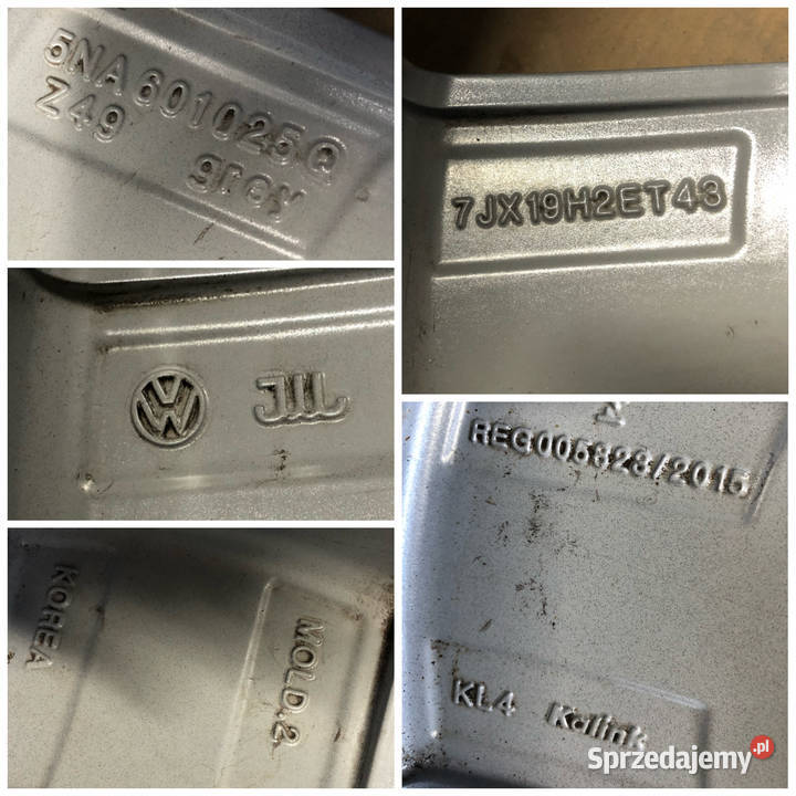 Felga pojedyncza Vw 7Jx19 ET43 5NA601025Q Gostyń