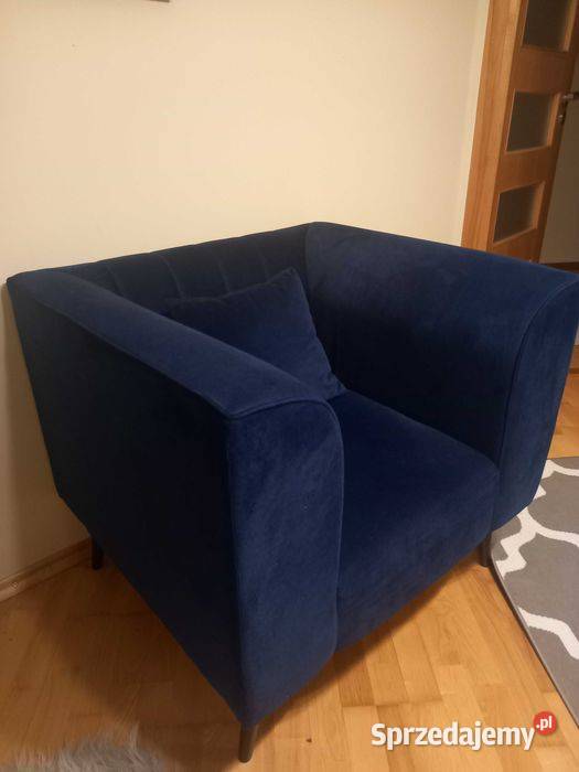 Nowoczesny granatowy fotel poduszka Fotele Wilkołaz Dolny