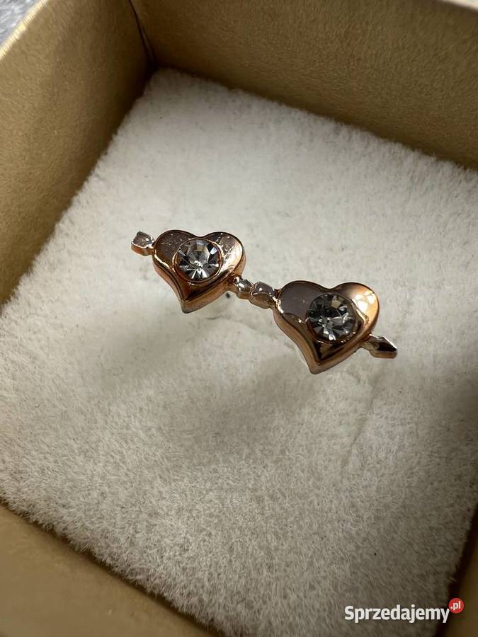 Kolczyki złote serce serca ze strzałą Jasło sprzedam