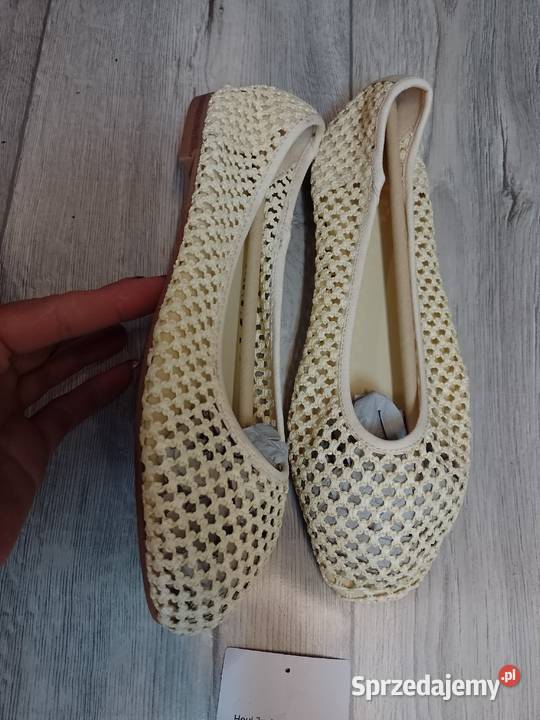 39 ASOS Design Beżowe ażurowe baleriny z Londynu Kraków sprzedam