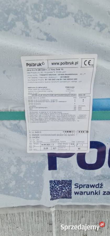 Obrzeże 8x30x100 lubelskie Minkowice-Kolonia