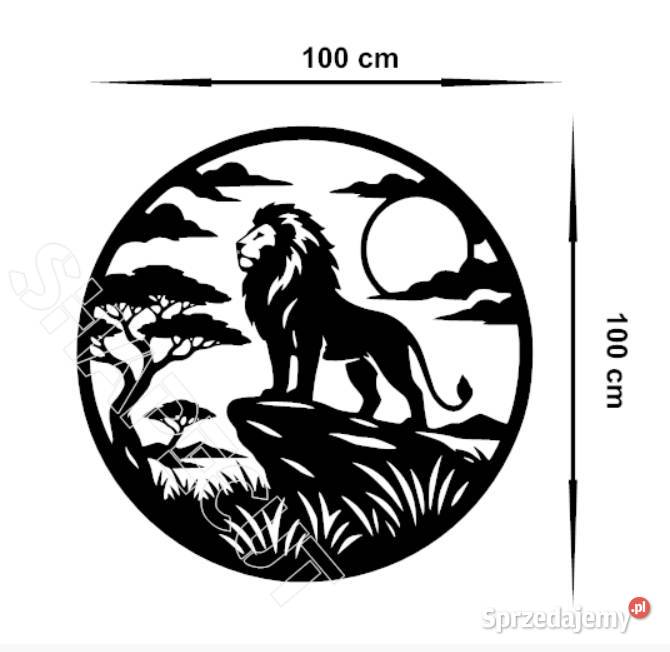 NAKLEJKA NA ŚCIANĘ LEW 100 X 100 OZDOBNANAKLEJKA Olsztyn