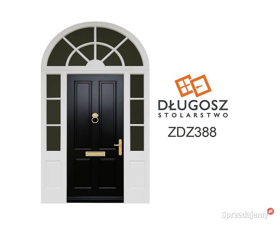 Drzwi DŁUGOSZ zewnętrzne duże łukowe naświetla Drzwi zewnętrzne Wrocław sprzedam