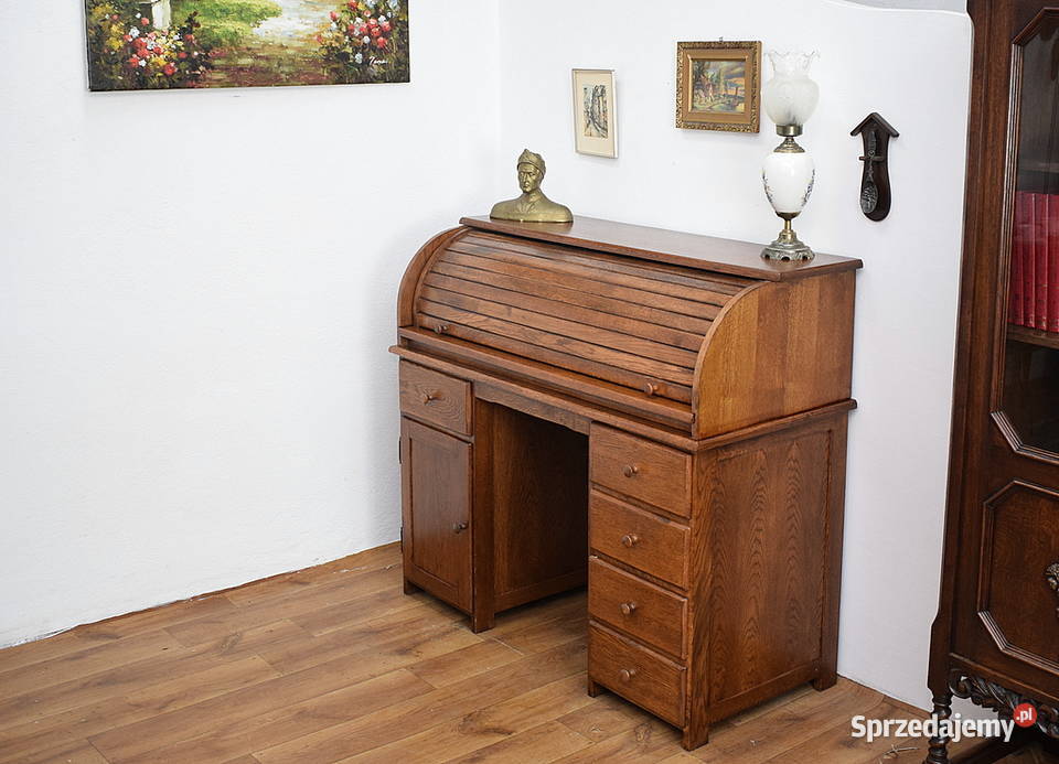 DĘBOWA SEKRETERA Z ROLETĄ BIURKO SEKRETARZYK Świdnica sprzedam
