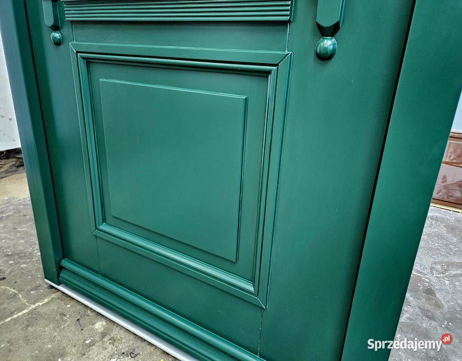 Drzwi DŁUGOSZ zewnętrzne RAL6005 zieleń mchu Oleśnica