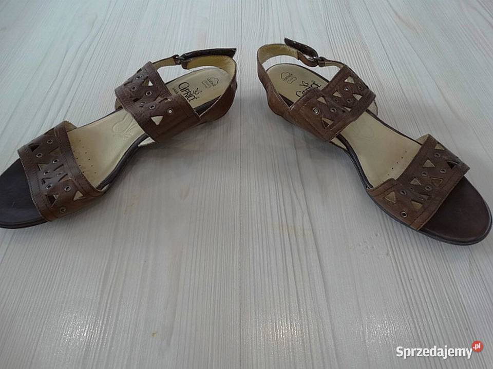 Buty Sandały Skórzane Skóra Naturalna Modny Sandały i klapki Łomża