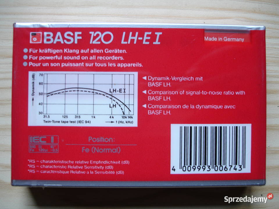 Kaseta magnetofonowa BASF 120LH nowa