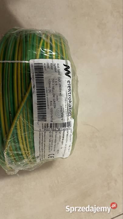 Przewód instalacyjny H07VK LgY 1x6mm Wrocław sprzedam